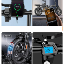 전동 바이크 코스휠 소형 접이식 충전식 블랙 자전거, 상세이페이지 참고, 전동자전거(익스트림형) - 약 32km