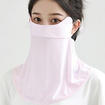 자외선 차단 스포츠 골프 마스크 얼굴 햇빛 가리개 페이스커버 쿨 냉감 차단 목 가리개, 블랙