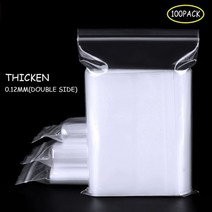 지퍼 잠금 플라스틱 보관 가방 투명 자체 밀봉 작은 그립 폴리 두꺼운 보석 재밀봉 가능 커스터마이징 인쇄 100pcs, 10x15cm