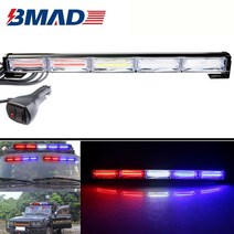 경광등 차량용 경광봉 싸이렌 경고등 싸이키 BMAD 40W Led 스트로브 경찰 버스트 깜박이는 조명 COB 자동차, 06 Red Blue Red, 06 Red Blue Red