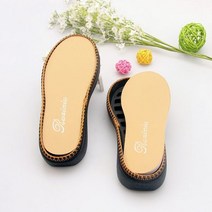 팔자걸음 평발교정 맞춤 기능성 신발 아치 깔창 DIY 손 재료 슬리퍼 고무 밑창 플랫폼 미끄럼 방지 바늘 실내 EVA, black_36