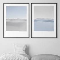 유홍아트 파스텔 블루사막 러블리감성 인테리어액자 10호(53x41cm) (6064979), 캔버스액자(옆면연장)