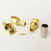 Rg58 rg42 lmr95 rg400 케이블 스트레이트 잭 플러그 와이어 rf 커넥터 0 pcs rp-sma 남성 크림프, 한개옵션0