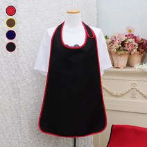 (주)더해피 가정 미술 미용 수예 카페 업소 손님용 핸드메이드 앞치마 모음, 손님용 앞치마(벨크로형)-블랙