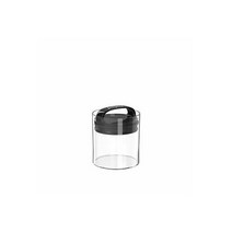 프리파라 밀폐 보관 용기 Evak Fresh Saver 미디움short Airless Canister with 블랙 Handle 1.1 쿼트 투명