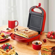 와플기계 와플메이커 와플후라이팬 붕어빵기계 와플기 와플팬 토스트기 650W 전기 메이커, 협동사, 빨간색, 호주