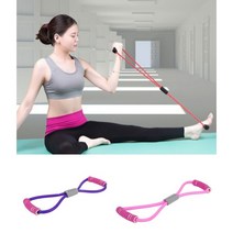 어깨 다리 스트레칭 헬스 요가 푹신 손잡이 라텍스 밴드, 레드