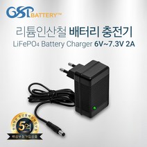 지에스피배터리 리튬인산철 배터리 충전기 7.3V 2A, 1개