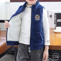 도오빠 아동 기모 조끼 후리스 양털 뽀글이 니트 스웨터 하이넥 가을 겨울 한파 여아 남아 키즈 주니어 고학년 남여조끼