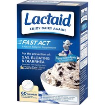 Lactaid 락트에이드 패스트 액트 락타아제 엔자임 츄어블 바닐라 60정