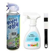 산도깨비 에어컨세정제 1개+샤움 에어컨탈취제 1개+청소솔 1개, 단품