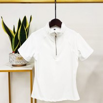 빠른 건조 반팔 승마 티셔츠 여성 검은 승마 셔츠 여성 승마 쇼 셔츠 마술 의류, 01 white_03 L