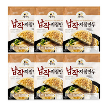[풀무원] 납작 지짐 만두 280g x 6봉 생가득 부침개 찌짐, 6개