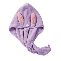 강아지 고양이 드라이룸 대형견 WooBong 신제품 드라이 헤어 모자 빠른 캡 건조 타올 탄성 루프 포함 목, 01 Purple