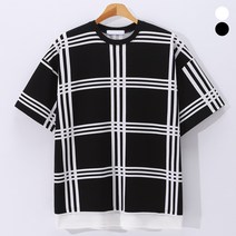 후앙스 데일리 링클프리 체크 레이어드 반팔티 JBRT-9631