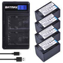 소니 3000mAh NP-FH70 NP FH70 배터리 LCD 소니 NP-FH30 NP-FH40 NP-FH60 NP-FH50 NP-FH70 HDR-XR 시리즈 용 듀얼 USB 충전, 4개 세트, 03 4Pcs set