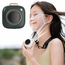 SMABAT 카메라 선풍기 목걸이 선풍기 휴대용 미니 선풍기, 그린