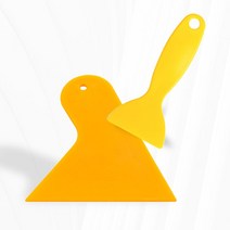 본S인터내셔널_마트플라스틱 헤라 세트 차량용헤라 차량스티커제거 차량스크래퍼 헤라 플라스틱헤라해당화_본S마트, ♥본S_마트♥대형(오렌지) + 소형(옐로우) 세트