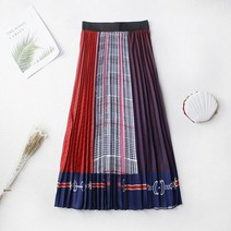 여자 스커트 미디 쉬폰 치마 봄옷 핀턱 햅번 캉캉 롱 플리츠
