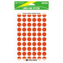 유니온플러스 unionplus 원형스티커일반(302/형광주황) UL-302LOR 12mm 1개