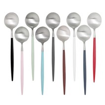 큐티폴 고아 디저트 스푼(블랙핑크외 9가지 색상중 택1), 블랙