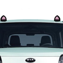 20대여자 자동차 익스테리어 고양이귀 지붕장식 흠집커버 귀여운 첫차선물, 핑크