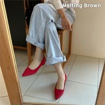 [로즈블로썸] [멜팅브라운] 여성 데일리 포인티드토 플랫슈즈 7컬러 (9636683)