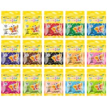 탱탱 아이클레이 50g 지퍼 파우치 낱색 12색 단색 아모스, 형광연두