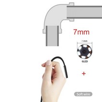 하수구 내시경 카메라 산업용 미니 방수 IP67 조정 가능한 소프트 와이어 6 led 7mm 안드로이드 USB 검사 자동차, CHINA, 5m_7mm and soft wire
