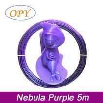 3D 펜 필라멘트 5M Pla 리필 플라스틱 프린터 대리석 실크 우드 온도 색상 변경 글로우 매트 화이트 블랙, M Nebula Purple 5m_CHINA