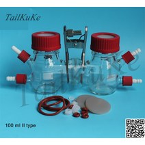 미생물 연료 전지 화학 셀 박스 MFC 반응기 H 타입 II 100ml, 한개옵션0