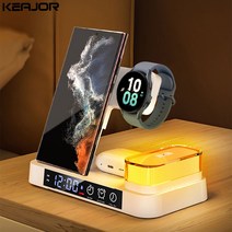 ezmol 삼성 갤럭시 4in1 멀티 고속 무선 충전, 화이트, 1개