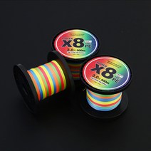 대용량 오색컬러 레인보우 X8 합사 500m