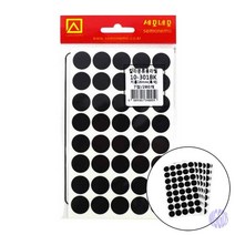 원형스티커 지름16MM 7매 검정색 원형스티커 문구스티커 팬시스티커 팬시용품