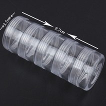 DIY용품 소형정리박스 투명 플라스틱 보관 용기는 라인 석 네일 아트 석을 적재하기위한 5 개의 작은 캔을, 01 3.7X9.7