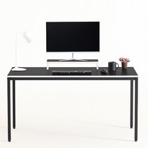 다가구 프래그마 1600 x 600 컴퓨터책상, 블랙+아이보리 상판+블랙 프레임