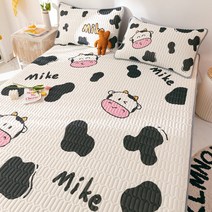 접이식매트리스 새로운 혜택을 누리 여름쿨소재 라텍스침대매트 소프트매트 얇은타입 여름 통기 에어컨 돗자리 침대요 깔방석 요 2벌, C01-90X200cm동일타입 베개커버 1개