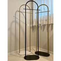 북유럽 감성 골드 철제행거 인테리어 슬림행거 150cm 170, 골드&화이트, 기억자 미니100cm