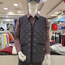NC불광점 김영주골프(헨리코튼골프) 가벼운 브이넥 퀼팅조끼 남성용 HCVJ131 블랙(BK)