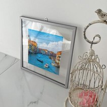 ac912-투명액자38CmX38Cm 이탈리아의베네치아 화이트