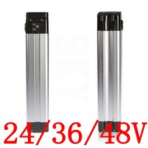 전기자전거 배터리 36v 24v 48v 케이스 24v 48v 실버 물고기 알루미늄 하우징 상단 방전