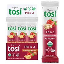 Tosi 식물성 단백질 바 SuperBites 너트 바(12팩) 캐슈 스낵 크런치 스낵바 섬유질 아마 및 치아씨드(각 1oz), 피앤제이