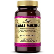 솔가 solgar Female Multiple 여성 임신부 종합 비타민 미네랄, 120개(1팩)