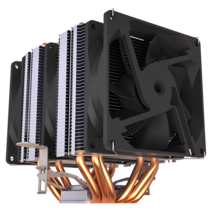공냉식칠러 냉각기 CHILLER BING DU 6 히트 파이프 CPU 쿨러 4 핀 PWM RGB PC 저소음 인텔 LGA 1700 2011 1200 1150 1151 X79 X, No light 3 Fan_AM3-AM2-FM2-FM1