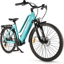 전기 자전거 전동 배달 Accolmile전기 도시 700C 28 인치 Bafang M200 250W 36V 중앙 모터 Intube 배터리 540Wh 트랙 ap GPS 포함, Cyan-Blue B
