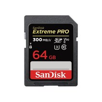 [ SanDisk 정규품 ] SD 카드 64GB SDXC Class10 UHS-II V90 읽기 최대 300MBs SanDisk Extreme PRO SDSDXDK-064G-GHJIN 신패키지