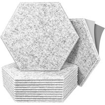 방음벽 가정용흡음재 실내방음벽설치 차음재 자체 접착 육각형 음향 패널 1 개 방음 폼 패딩 벽 경 사진, 06 Linght Gray_01 1pcs