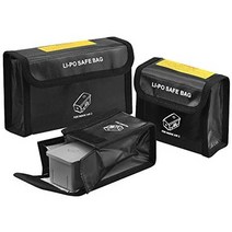 djfei lipo 배터리 케이스 dji mavic air 2 drone 용 배터리 보호 가방 dji mavic air 2 용 휴대용 drone lipo 방폭 안전 가방 3 개 팩, 검은 색