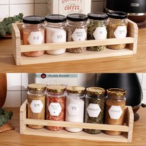 1단 양념통 베이직 200ml/300ml 감성 라벨 원목 선반 세트 - 주방 조미료 소스 통, 금속마개_화이트, 4.트라이탄 300ml SET