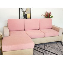 사계절 쇼파커버 천갈이 패드 카우치 분리형 제작 천커버 매트 만능 세트 쿠션, 24 그레인 벨벳 라이트 파우더